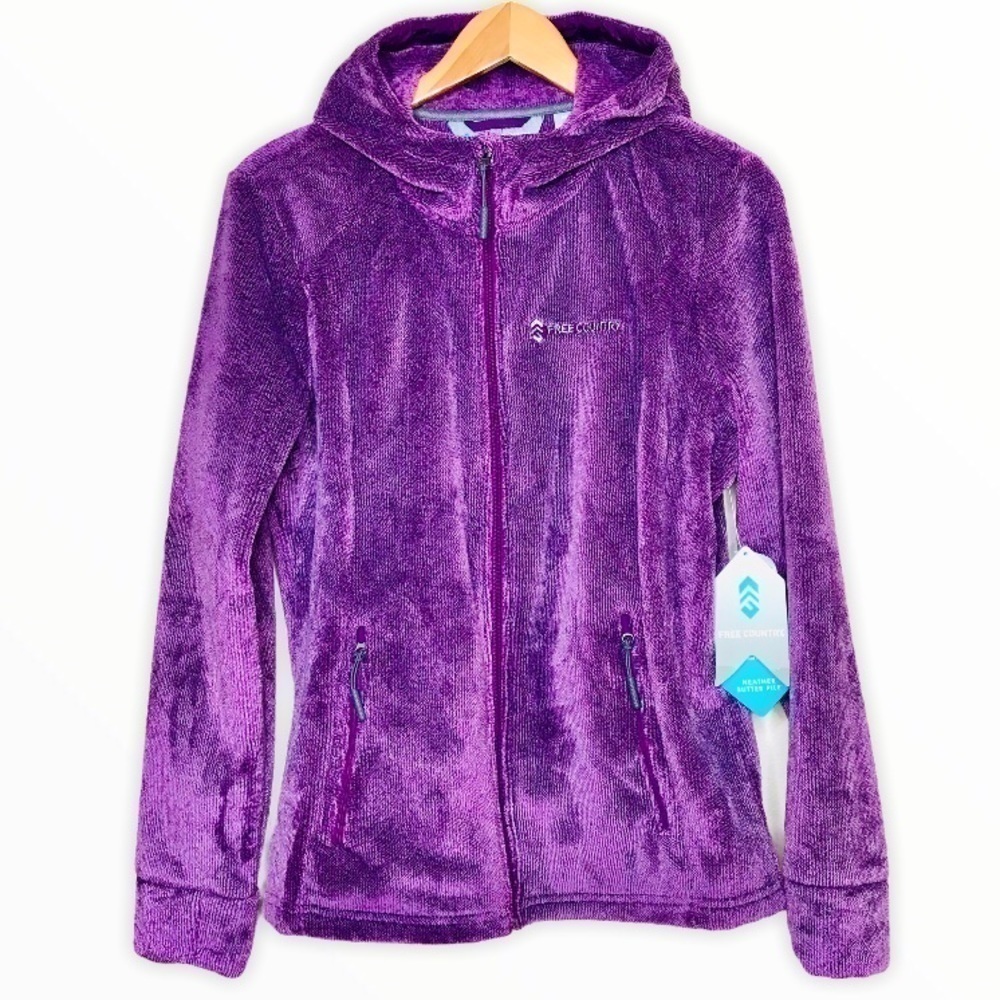 FREE Country Heather Butter Pile Jacket in Wine